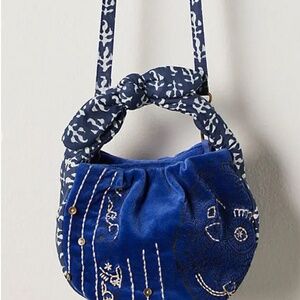 Free People Embroidered Aria Mini Bag — NWT